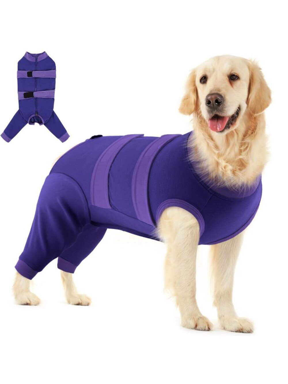 QBLEEV XL  Dog Recovery Suit  Rear Leg Adj Surgery Suit to Stop Licking Soft